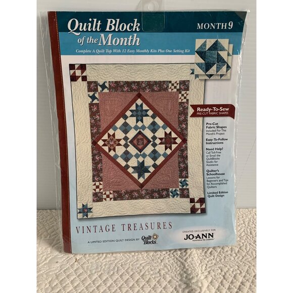 Vintage Treasures Perpetual Motion Quilt Block of the Month 9 by Joann Fabrics k - Picture 9 of 9